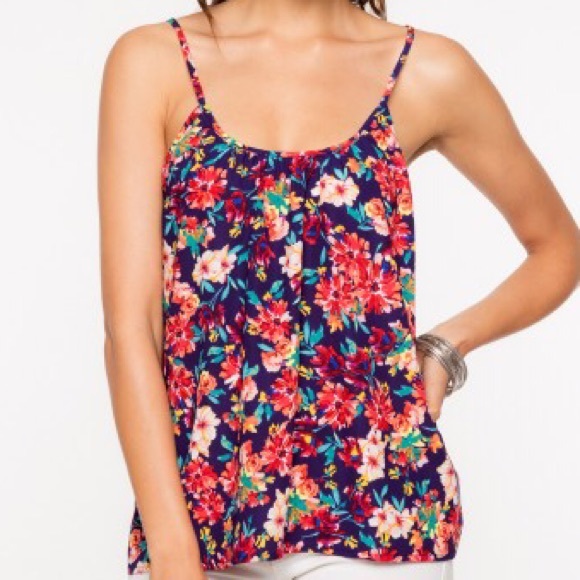 Flower print tank