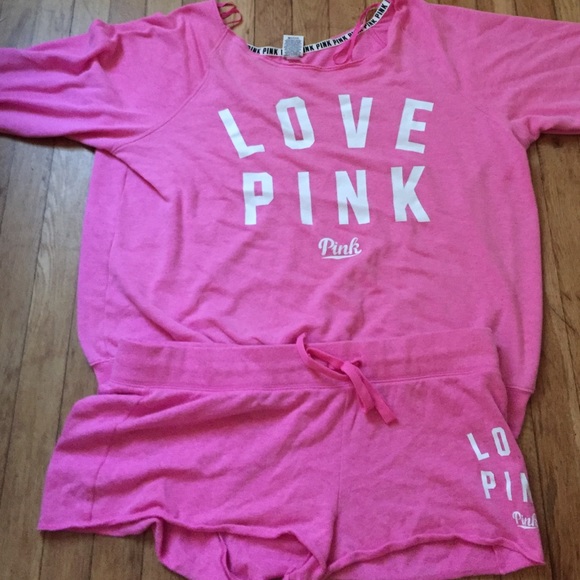 Vs Pink Crew&Short Set