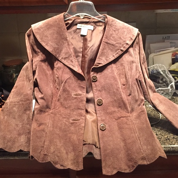 Suede leather jacket