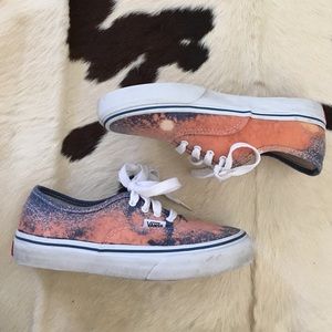 blue vans bleached