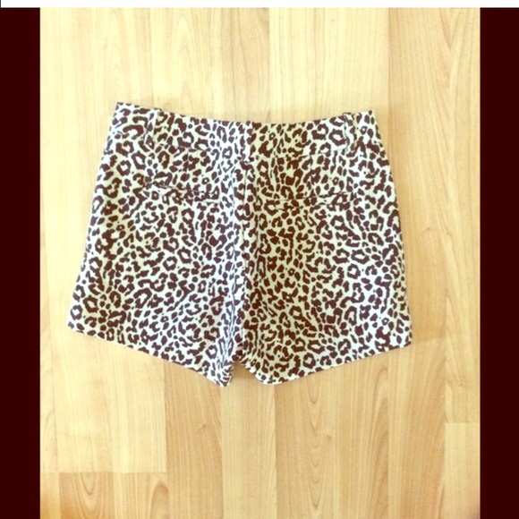 J crew high waisted leopard shorts
