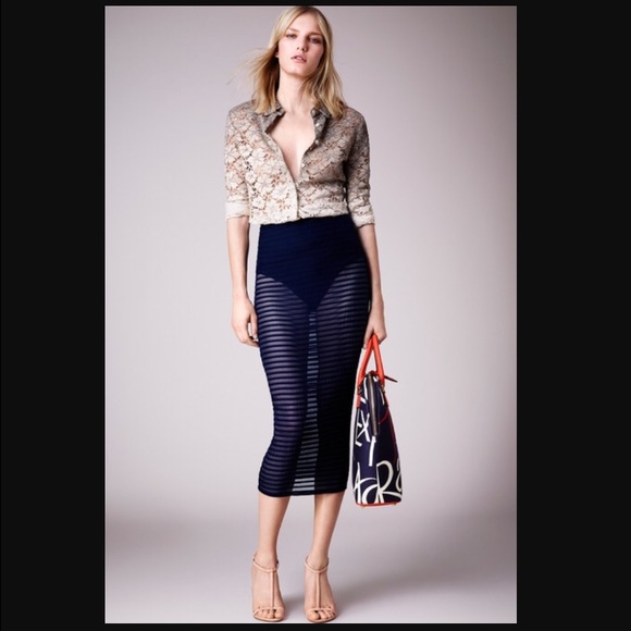 Burberry Pre-Spring Sheer Skirt