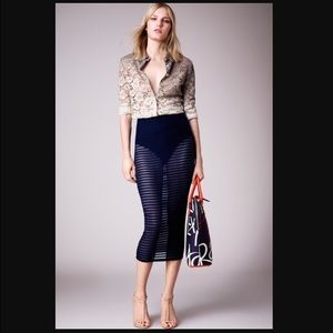 Burberry Pre-Spring Sheer Skirt