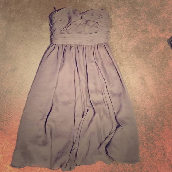 Grey strapless dress 👗❕