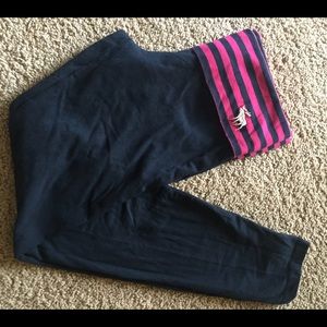 Blue and pink Abercrombie leggings