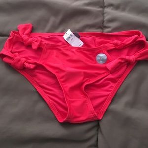 Aerie red bow accent bikini bottoms