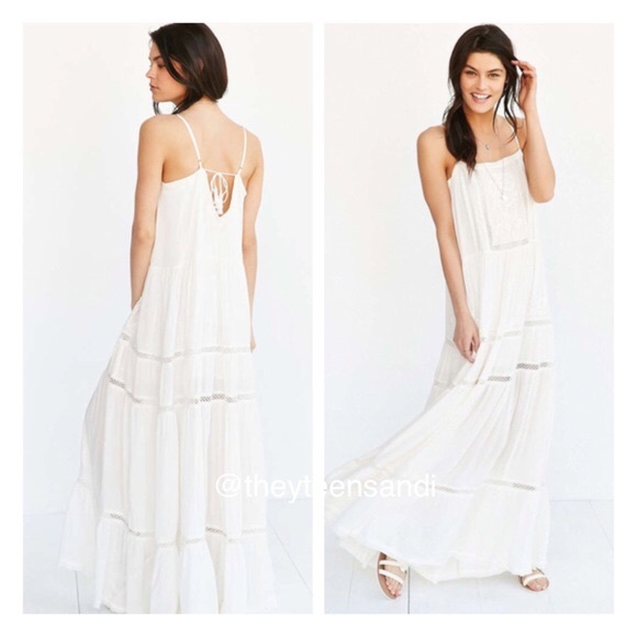 Urban Outfitters Kimchi Blue White Wash Maxi Dress