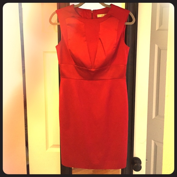 Aidan Mattox Red Sheath Dress - Picture 1 of 3