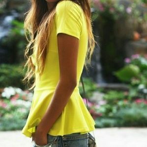 Yellow peplum