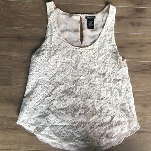 Lined lace tank