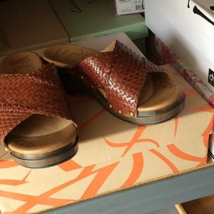 Dansko Leather Sandals  never used tags attached