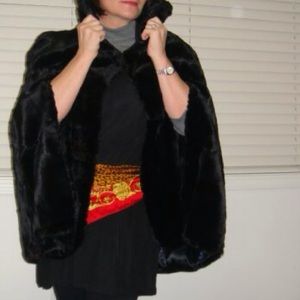 Vintage "morton's  Washington DC" Fur Swing Jacket