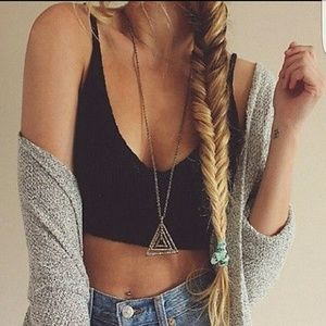 Brand new Brandy Melville black crochet bralette