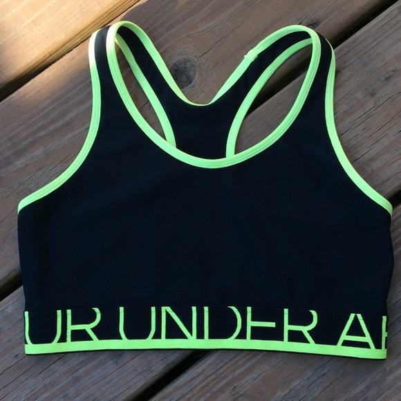 Under Armour Other - Under Armour Black & Lime Green Sport Bra