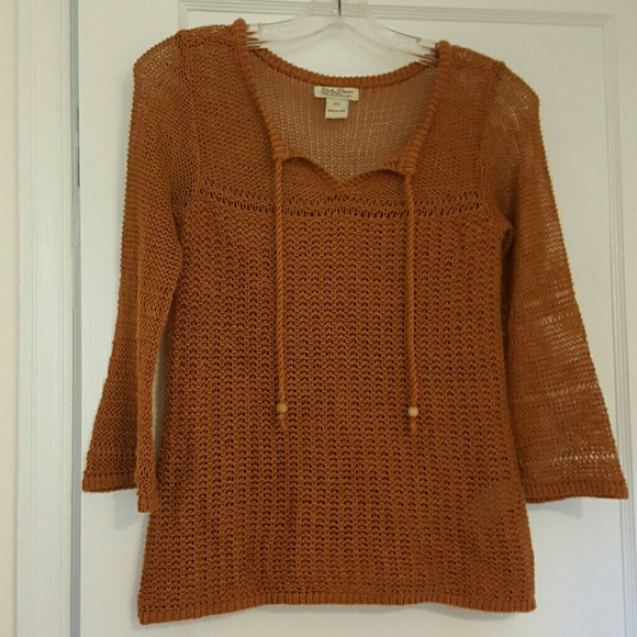 Rust colored Bell sleeve sweater