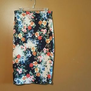 Floral Asos Midi Skirt