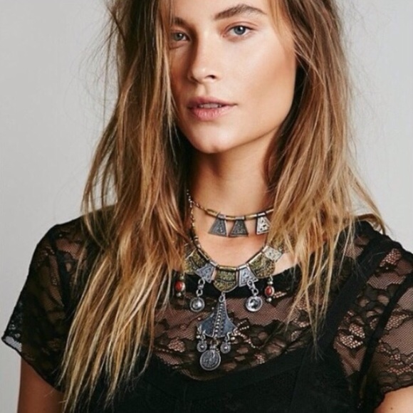 Free people layered statement necklace
