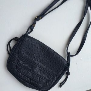 Navy D'Onofrio Leather Bag