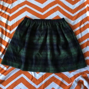 Wool plaid skirt