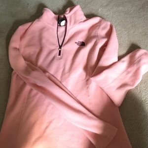 Pink/Dark Purple North Face 3/4 Zip Pullover