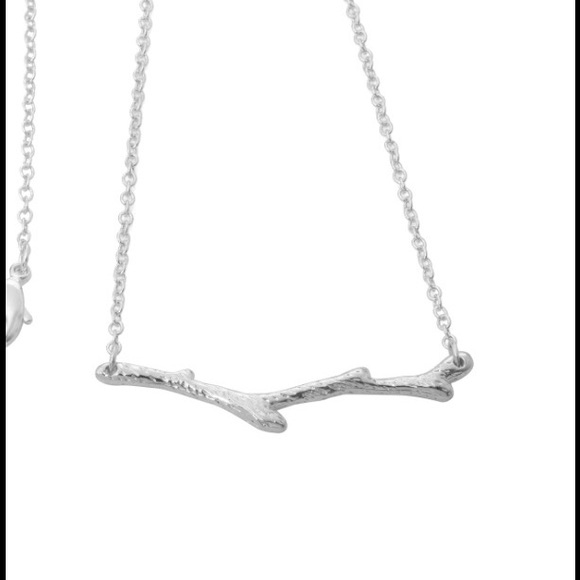 • SALE • Silver Tree Branch Necklace • - Picture 2 of 3