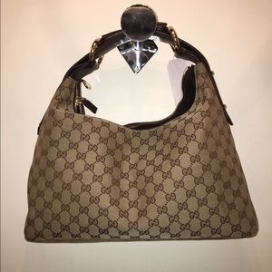 GUCCI HORSE-BIT MEDUIM HOBO HANDBAG