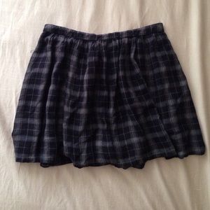 Forever 21 Black and Gray Plaid Mini Skirt
