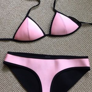 California coral pink Triangl bikini