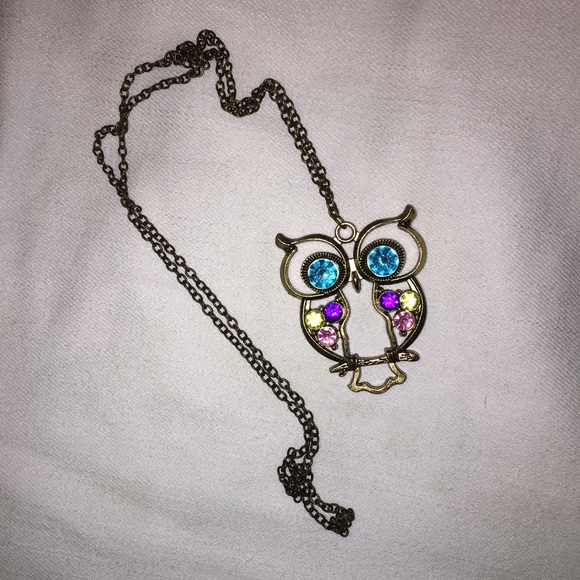 Jeweled Owl Charm