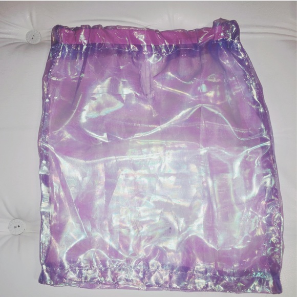 Mesh Iridescent skirt sz XS!!! Pink elastic on top