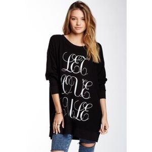 Wildfox Let Love Rule Road trip Sweater