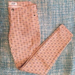 Joe Fresh Peach Design Skinny Pants