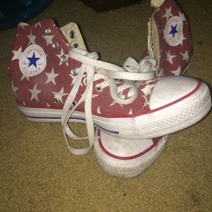 All star big star print high tops