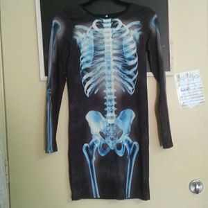 Topshop skeleton xray dress