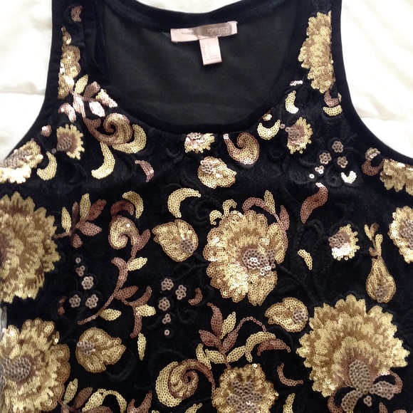 sequin floral top
