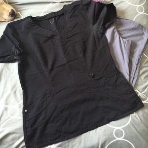 Black scrub top