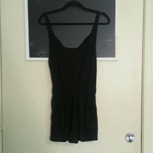 Black romper cute back detail