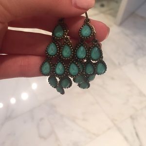 Blue dangly earrings