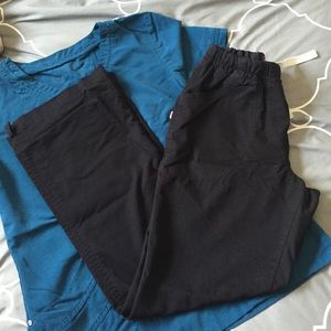 Black urbane scrub pants