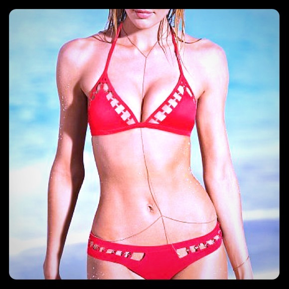 NWT- Victoria's Secret Red Cutout Bikini