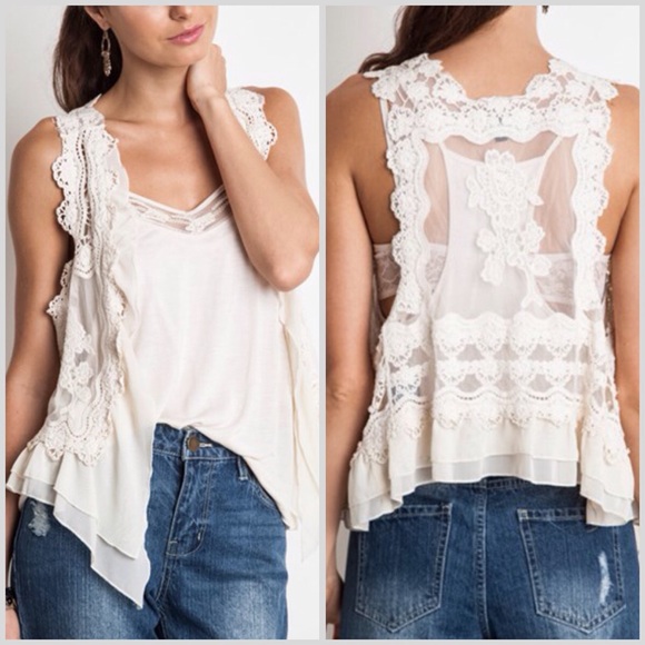Gorgeous Crochet Lace Vest - Picture 4 of 4