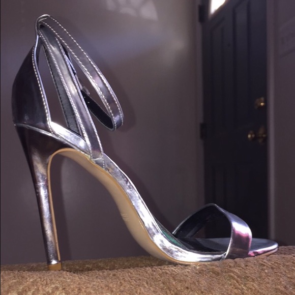 Silver or metallic heels