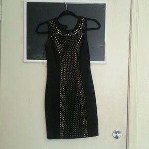 Dress with gold embellishments