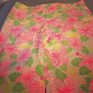 Lilly Pulitzer palm Beach Fit ankle crop pants.