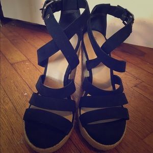 Mossimo Navy Espadrille Wedges - Size 8