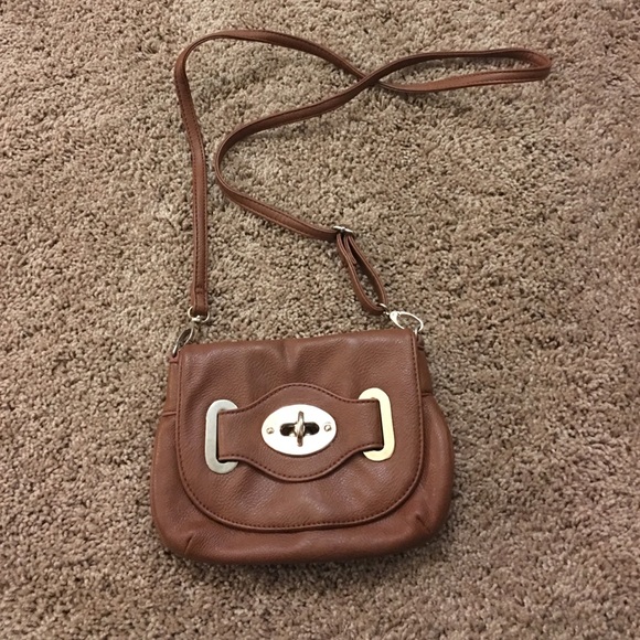 Brown cross body purse