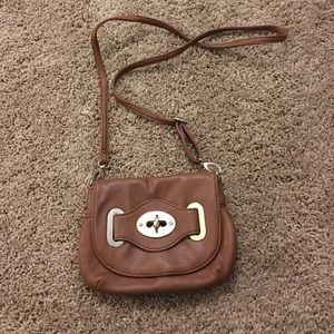 Brown cross body purse