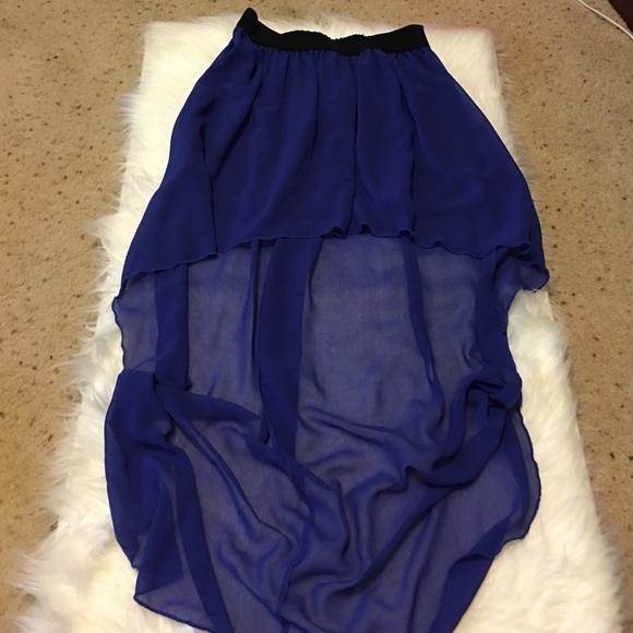 Forever 21 Dresses & Skirts - Forever 21 blue hi low skirt sz M