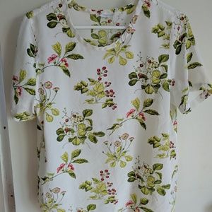 Silly floral print top - short sleeve