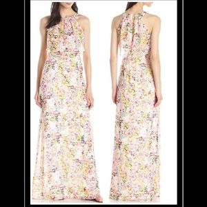 Jessica Simpson Floral-Print Popover Maxi Dress